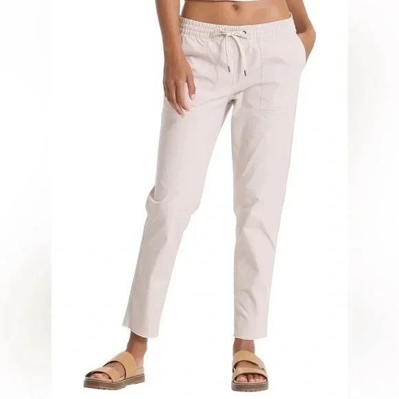 Vuori Pants - Vuori Womens Vintage Ripstop Pull On Pant Size XL in Light Gray Drawstring Waist